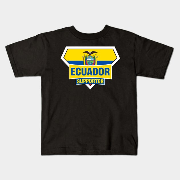 Ecuador Super Flag Supporter Kids T-Shirt by ASUPERSTORE